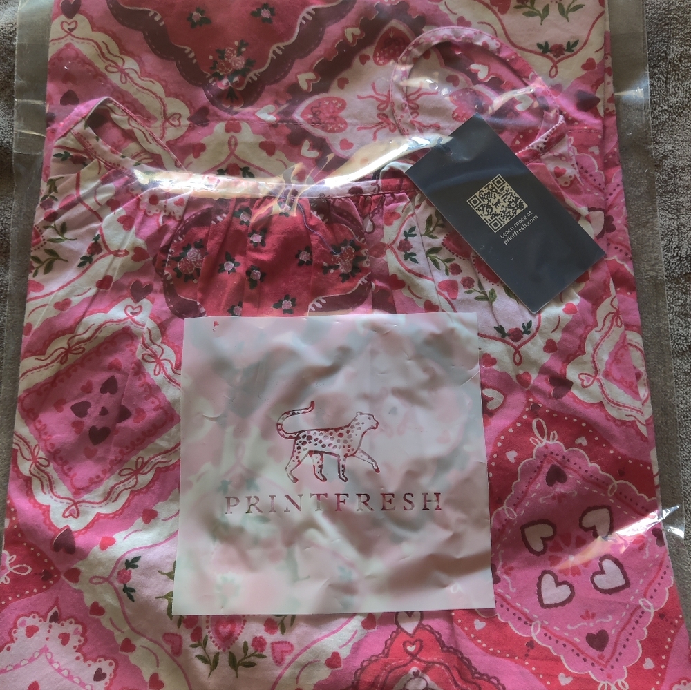 NWT Printfresh Cami Nightgown In Vintage Valentine, Size Small - Picture 7 of 7